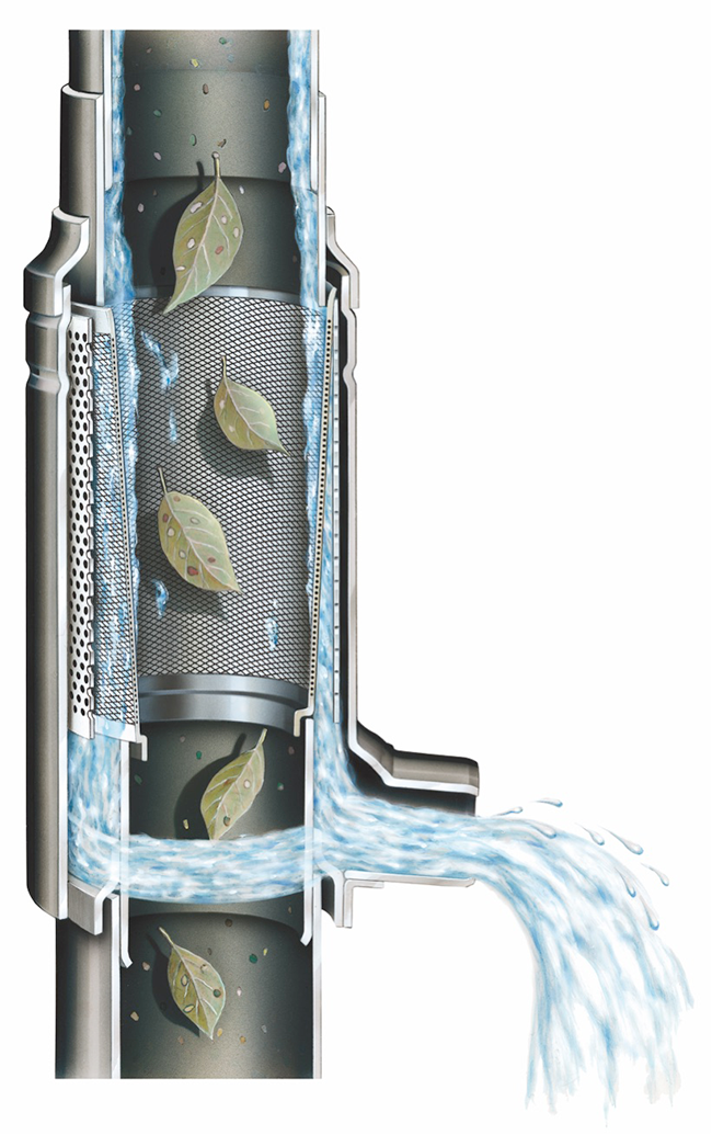 indebære ildsted Præstation Zink filter til nedløbsrør - Elegant regnvandsopsamler
